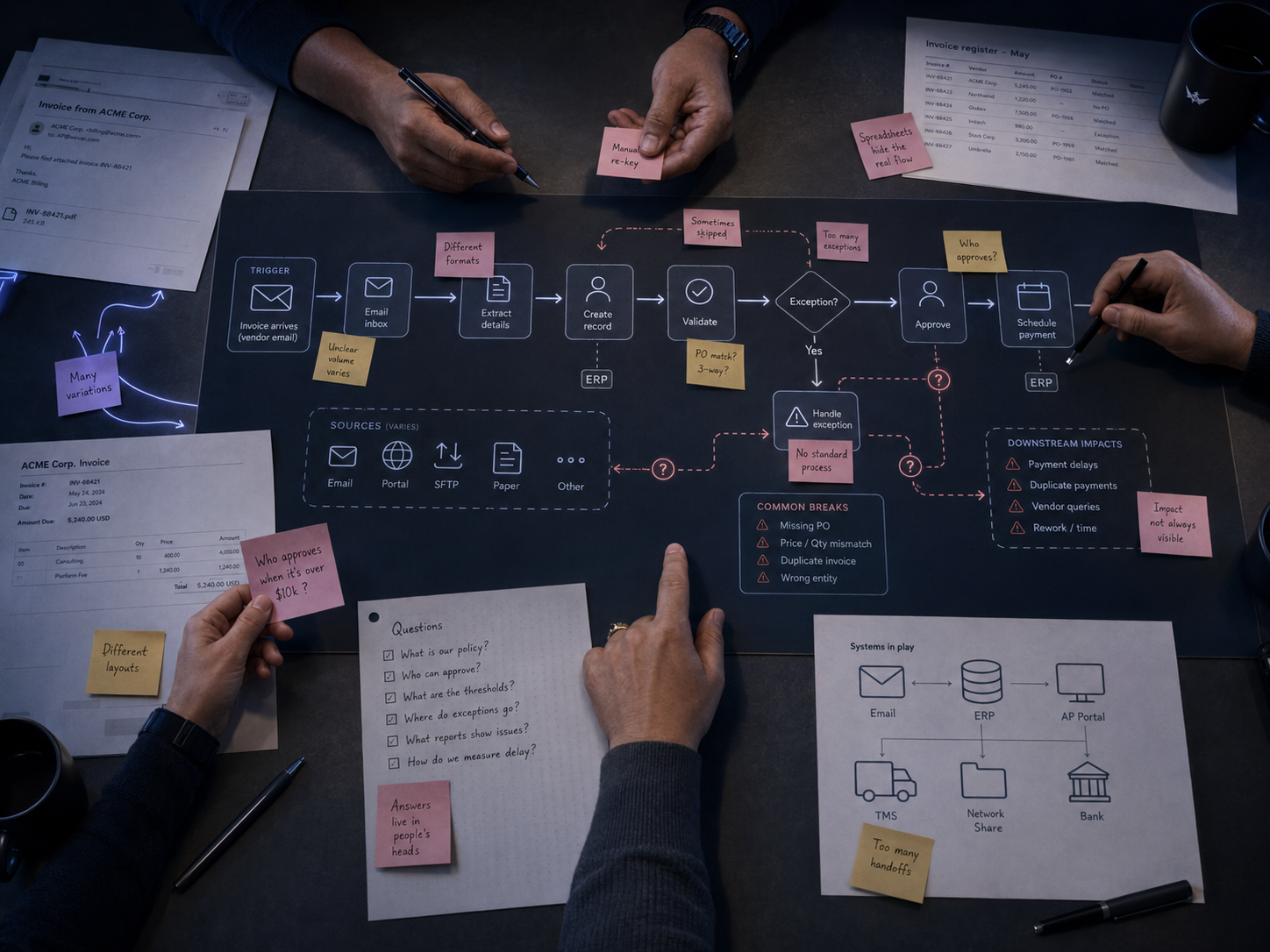Mapping the workflow before automating it