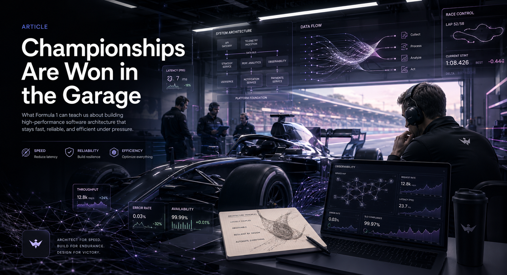 Championships Are Won in the Garage — Formula 1 pit crew and software architecture overview